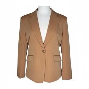 Attitude Unknown Blazer With Removable Hood Tan/Beige Size S